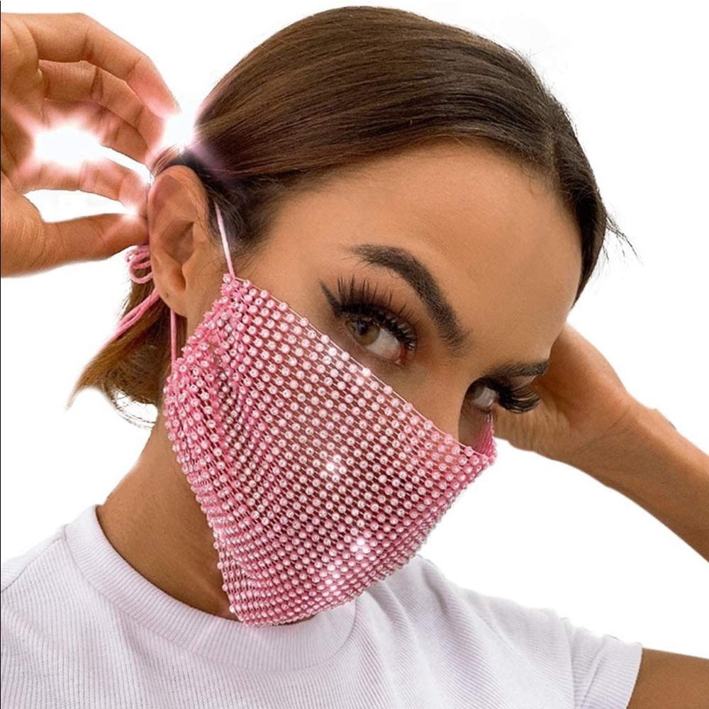 Light Pink Bling Mask - Picture 5 of 9